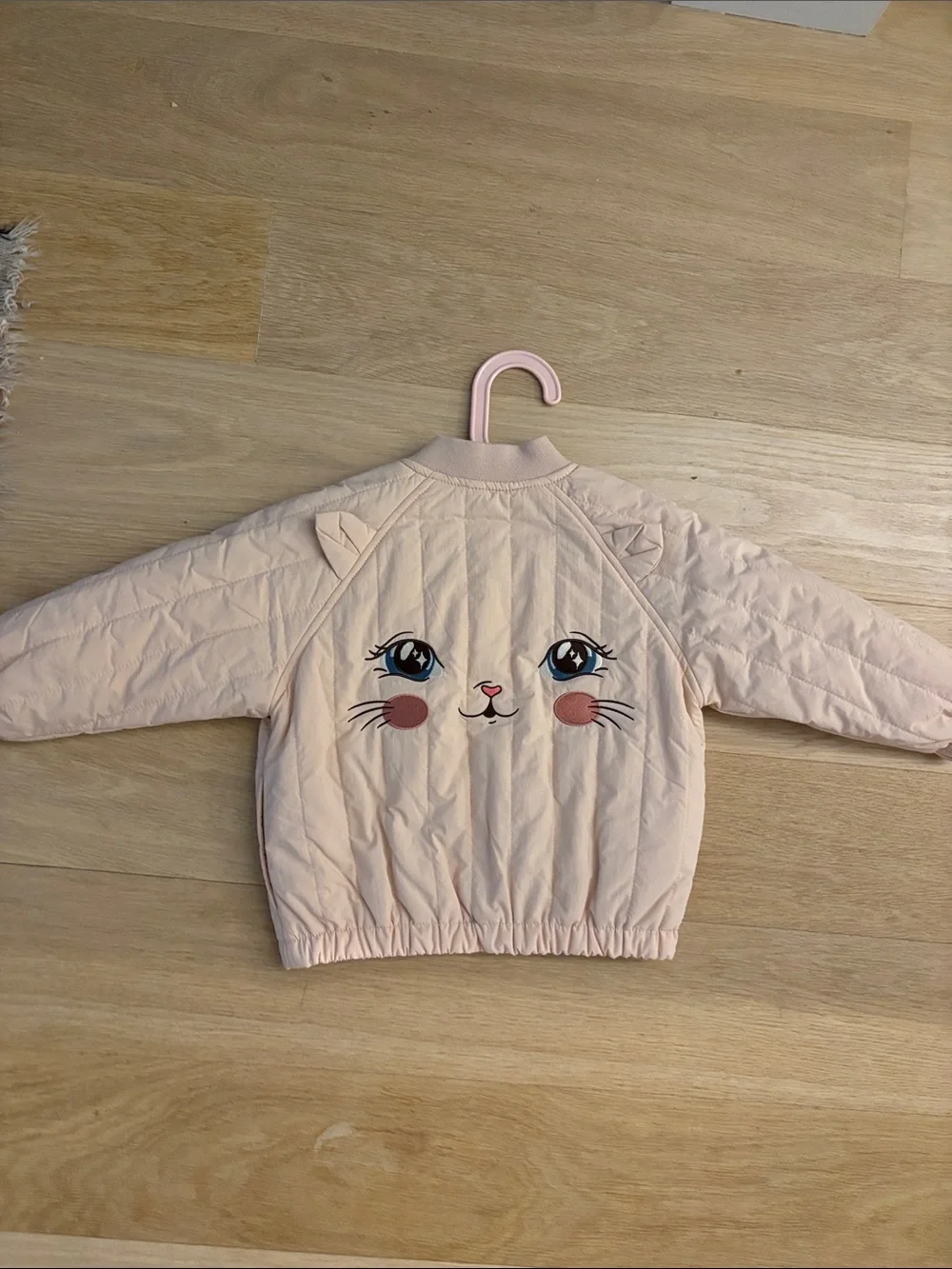 Girls' Lightweight Quilted Puffer Jacket - Pale Pink